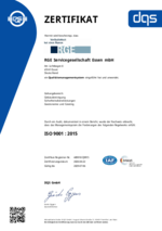 Zertifikat "ISO 9001"